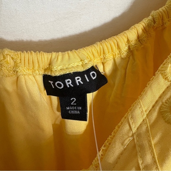 Torrid Babydoll Eyelet Challis Blouse Size 2X NWT - Picture 7 of 12
